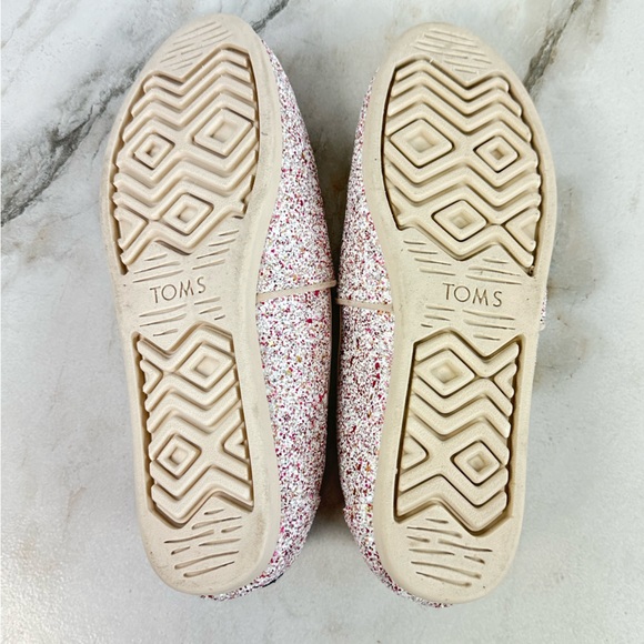 NWOT Toms Alpargata Natural Glitter Slip On Shoes Sneakers Flats Loafers, 8.5 - Picture 12 of 13